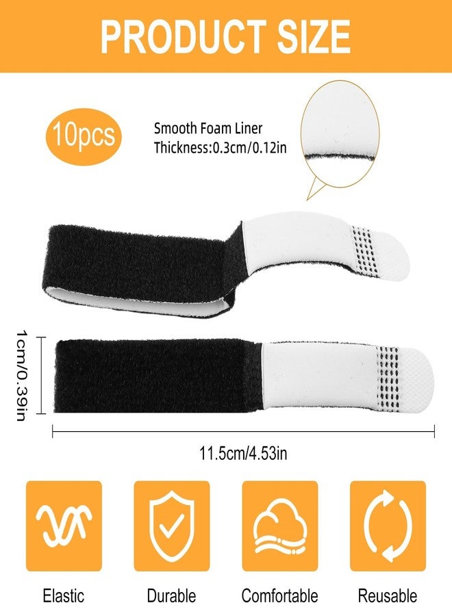 ECNHIVE 10PCS Buddy Finger Straps, 5.5X0.5'' Finger Buddy Straps Tape for Pinky Finger, Finger Tape & Finger Wrap for Swollen Finger Support Washable and Reusable - Image 3